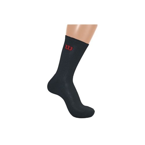 Wilson M Crew Sock 3PR/PK Black - Racketshop de Bataaf