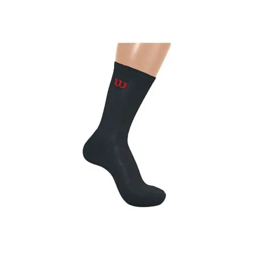 Wilson M Crew Sock 3PR/PK Black - Racketshop de Bataaf