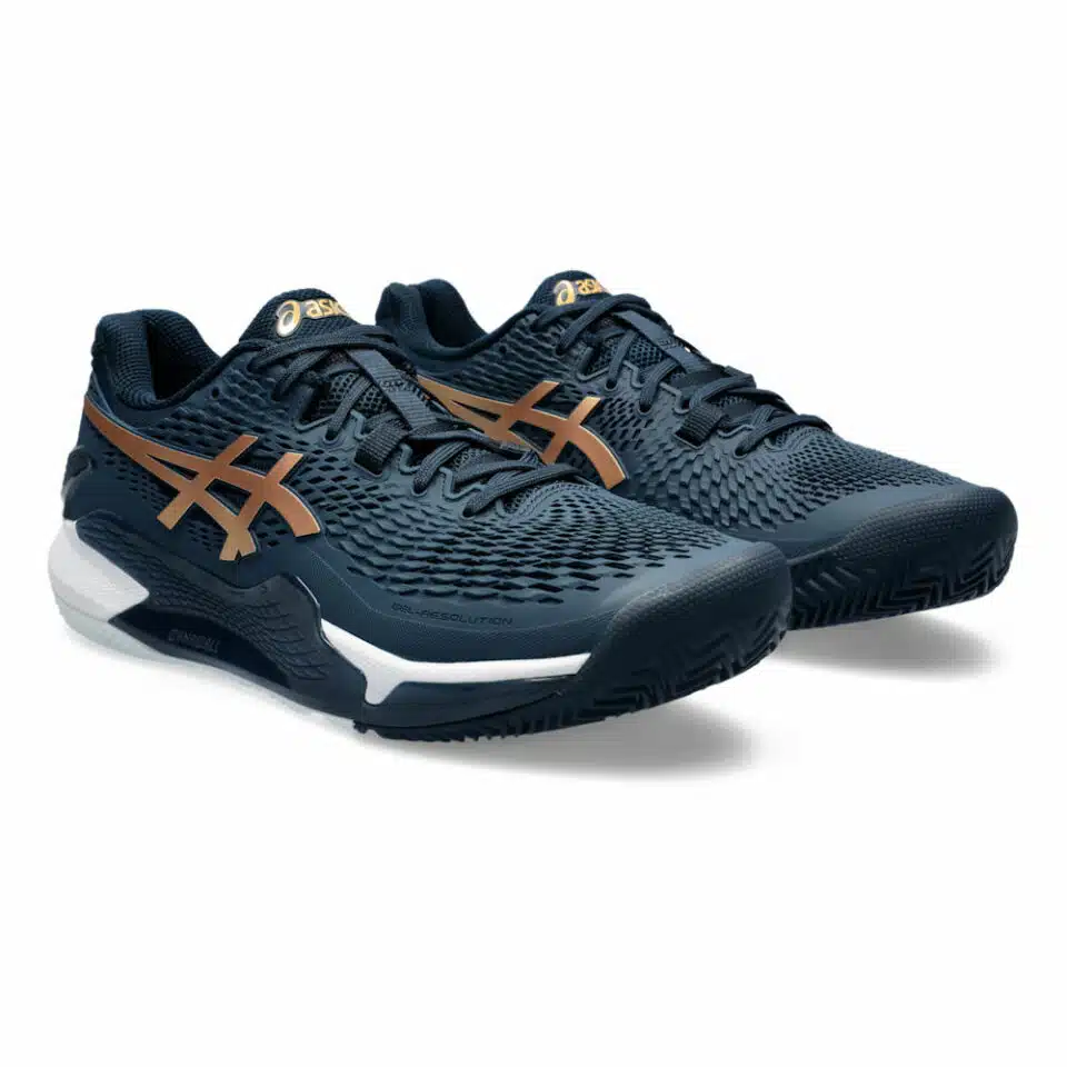 Asics Gel-Resolution 9 Clay French Blue/Gold - Racketshop de Bataaf