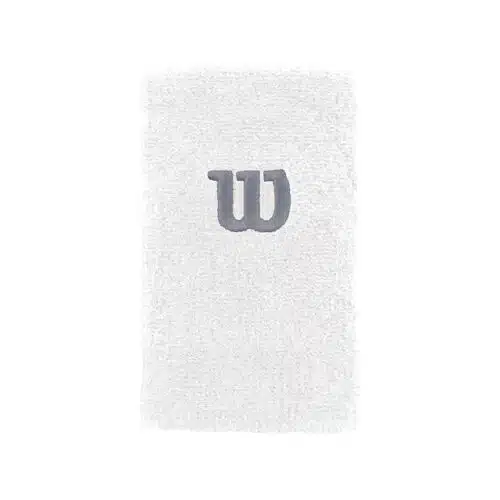 Wilson Extra Wide Wristband White - Racketshop de Bataaf