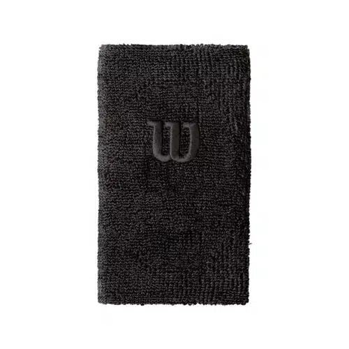 Wilson Extra Wide Wristband Black - Racketshop de Bataaf